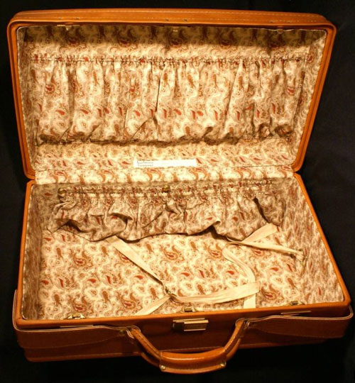 vintage leather suitcase. Hartmann, leather, luggage